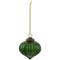 3" Green Crackle Glass Onion Christmas Ornament